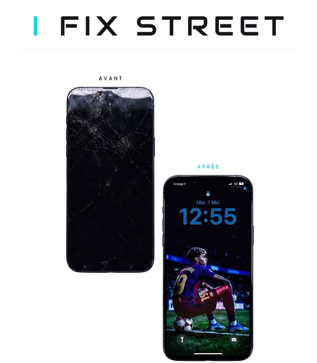 Réparation écran iPhone avant / après - I Fix Street