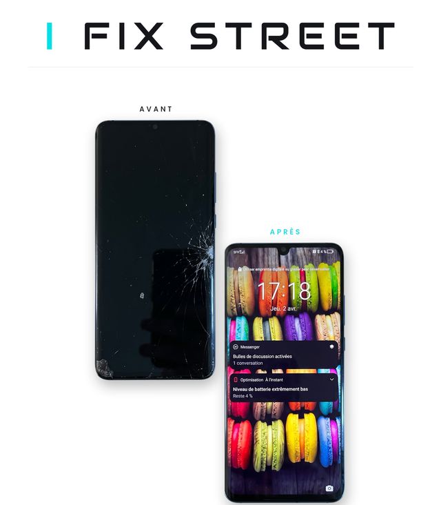 Réparation écran Samsung avant / après - I Fix Street