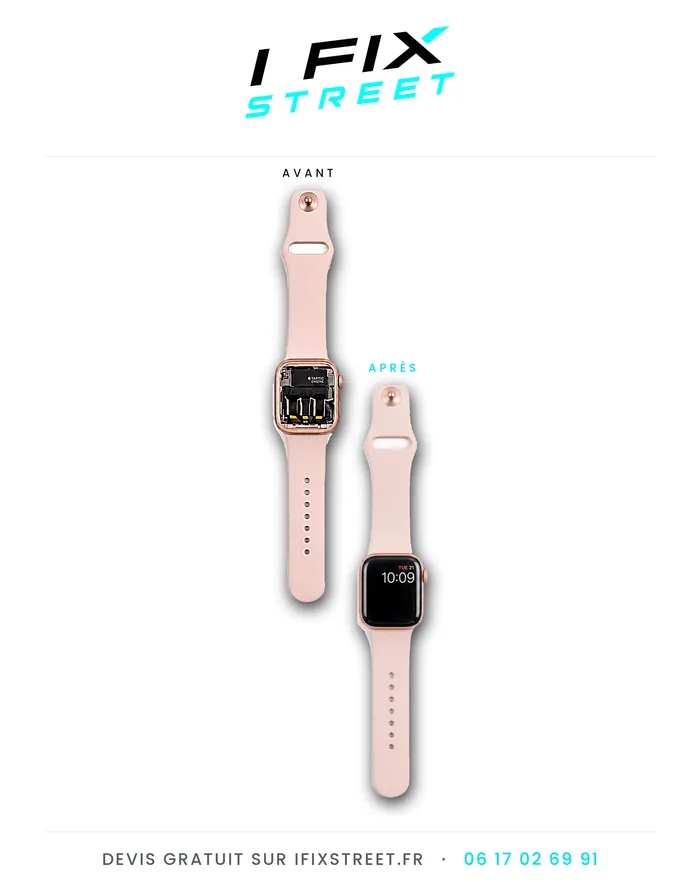 Réparation écran Apple Watch avant / après - I Fix Street