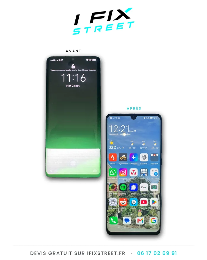 Réparation écran Xiaomi avant / après - I Fix Street