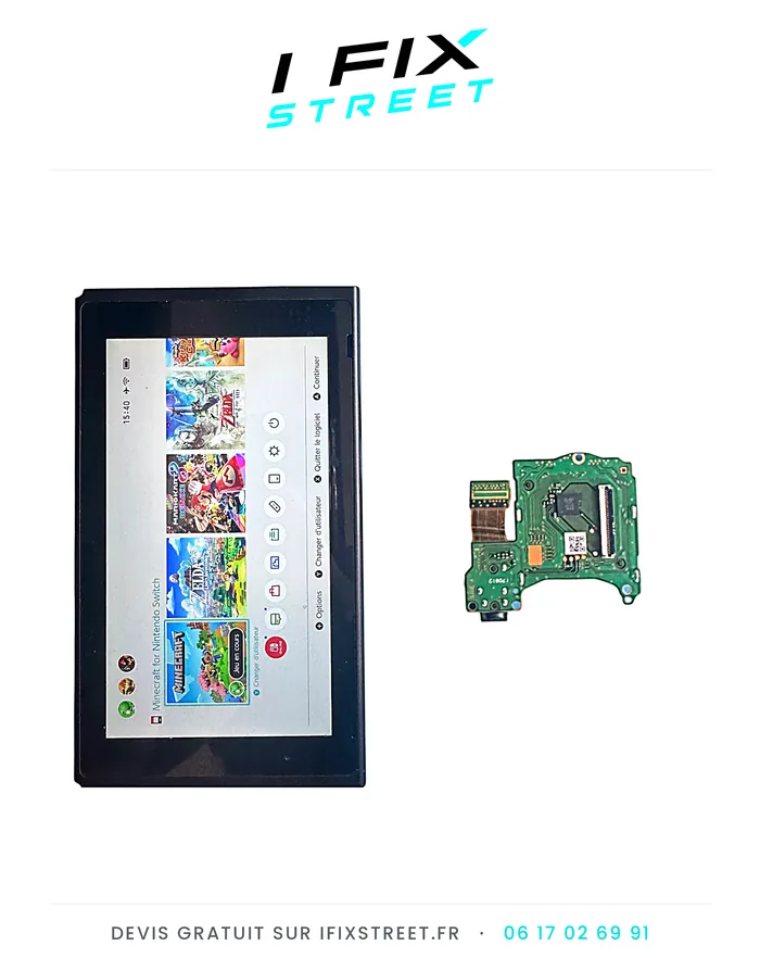 Réparation Nintendo Switch, carte prise casque - I Fix Street